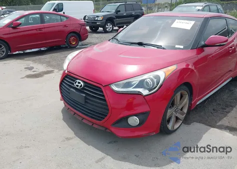 2013 Hyundai Veloster Turbo W/Black/Turbo W/Blue z USA, uszkodzony, nr VIN KMHTC6AE2DU129756